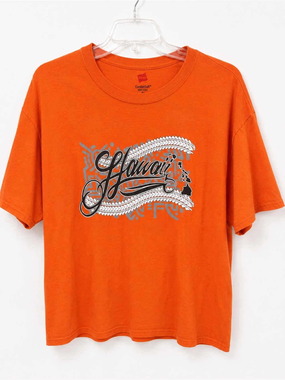 Vintage Hanes ComfortSoft Hawaii Graphic Tee Orange XL (Fits L/XL)
